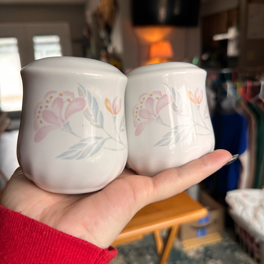 Floral Ceramic Salt and Pepper Shakers